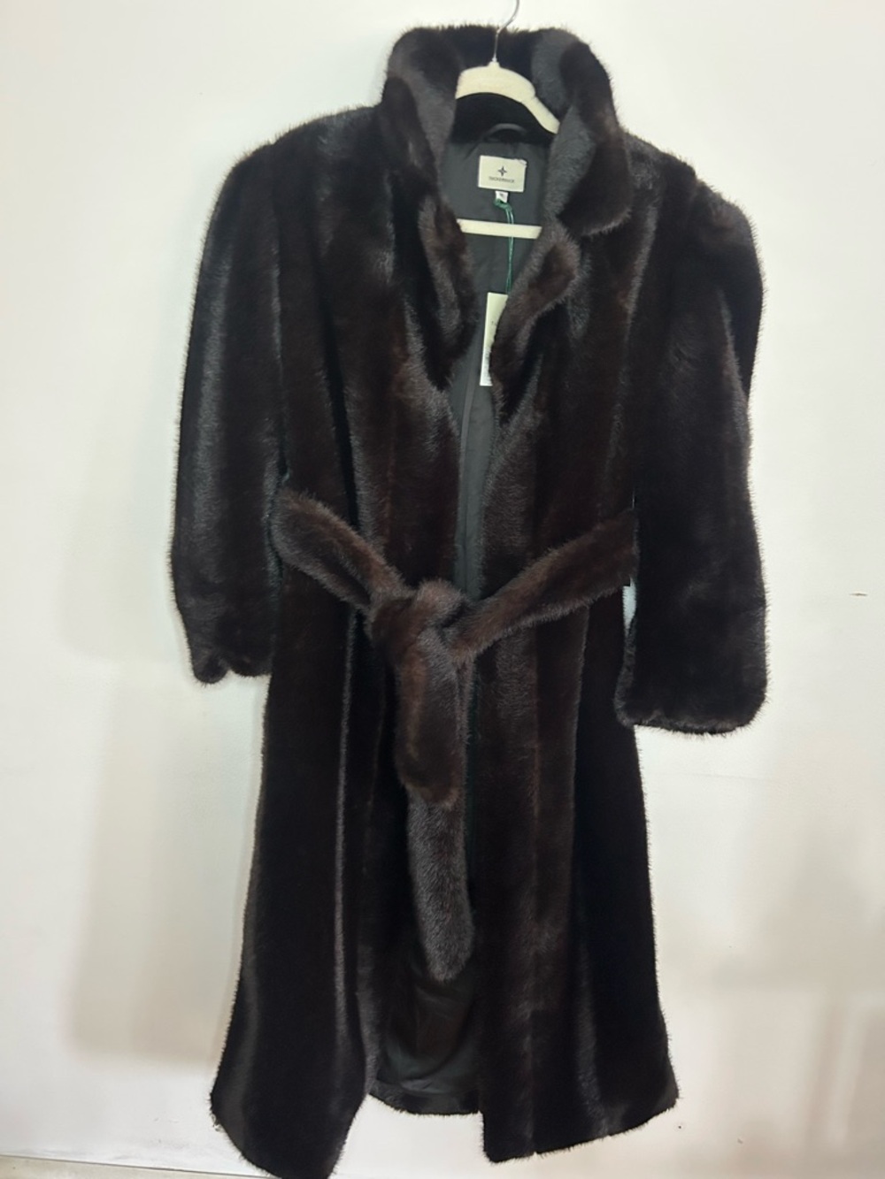 TUCKERNUCK NWT Brown Fur Carmella Coat size medium - Picture 8 of 11